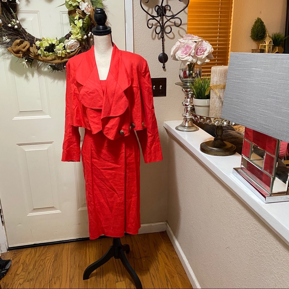 Beautiful Cherry Pia Rucci Linen Dress & Jacket